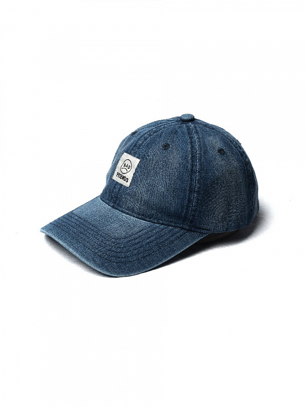 Кепка THE BAD FRIENDS Dad Cap Washed Cotton джинса игдиго