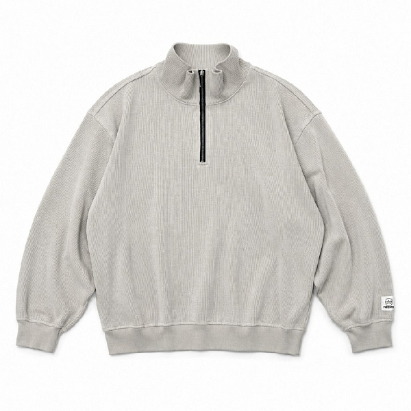 Толстовка THE BAD FRIENDS Half-Zip Basic Селаник молочный