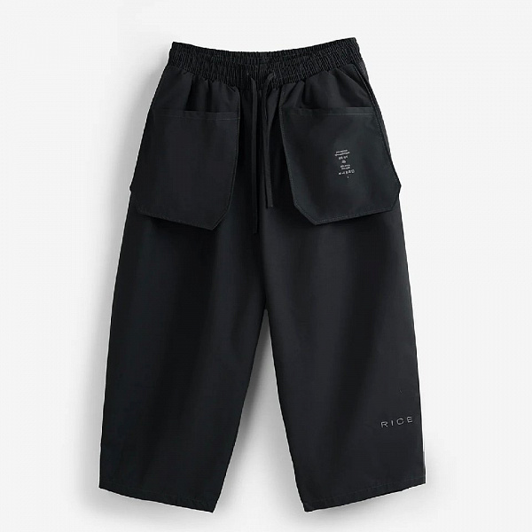 Брюки RICE OPEN POCKET PANTS BLACK