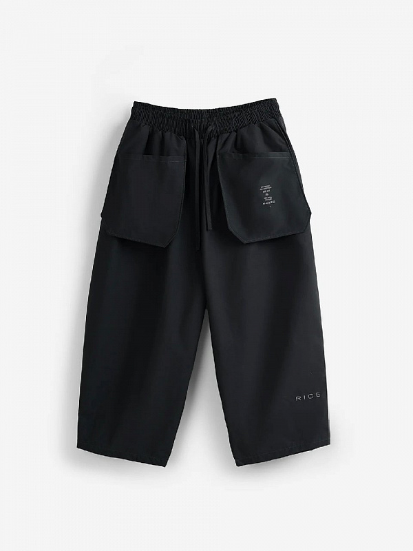 Брюки RICE OPEN POCKET PANTS BLACK