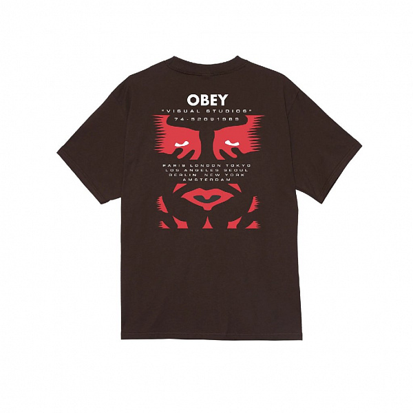 Футболка OBEY VISUAL STUDIES JAVA BROWN