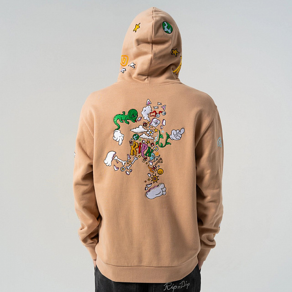 Худи RIPNDIP BROKEN DOWN HOODIE ALMOND