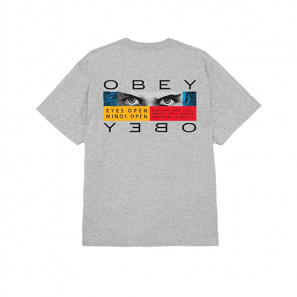 Футболка OBEY EYES OPEN HEATHER GREY
