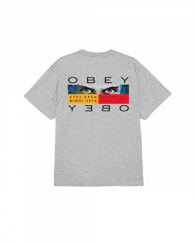 Футболка OBEY EYES OPEN HEATHER GREY