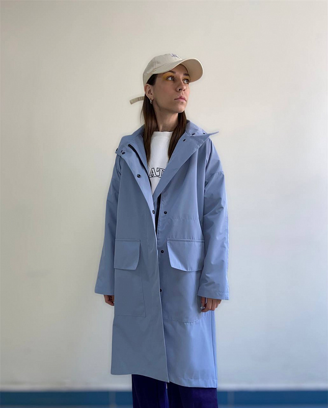 Плащ женский BIO CONNECTION голубой туман