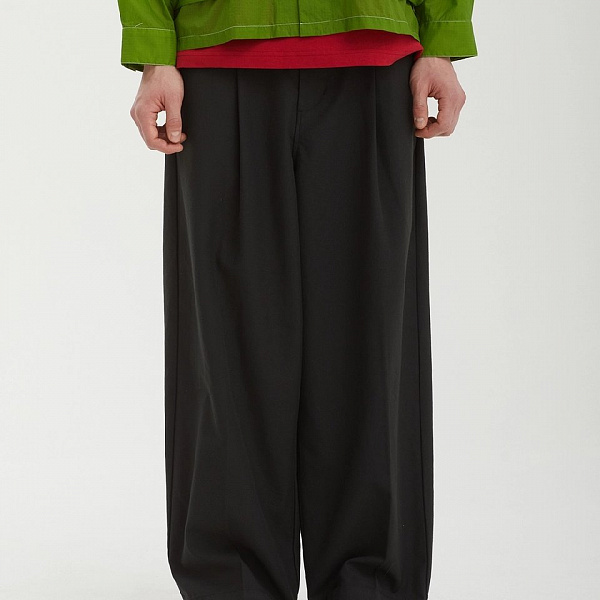 Брюки OBEY (Baggy fit) OLIVER PLEATED PANT PIRATE BLACK