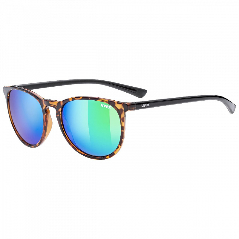 Очки солнцезащитные UVEX LGL 43 havanna blk/mir.green черный/зеленый