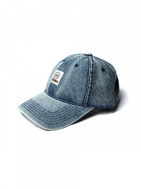 Кепка THE BAD FRIENDS Dad Cap Washed Cotton джинса синий