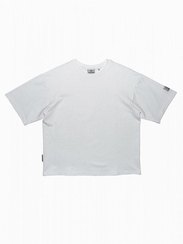 Футболка THE BAD FRIENDS UNIBasic left sleeve logo 250гр белый