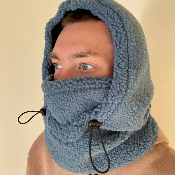 Капюшон МОЛОДОСТЬ шерпа Navy Синий