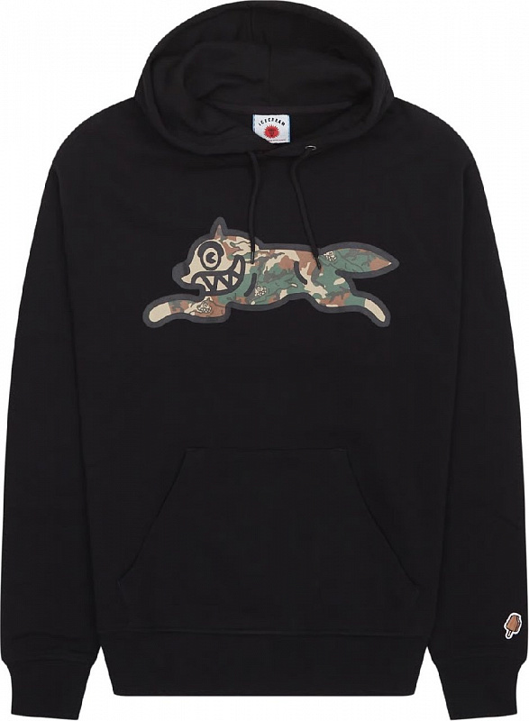 Худи ICECREAM WOODLAND CAMO RUNNING DOG POPOVER HOOD BLACK
