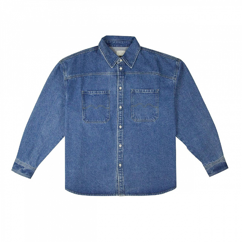 Рубашка MAGAMAEV Bigger M blue/washed