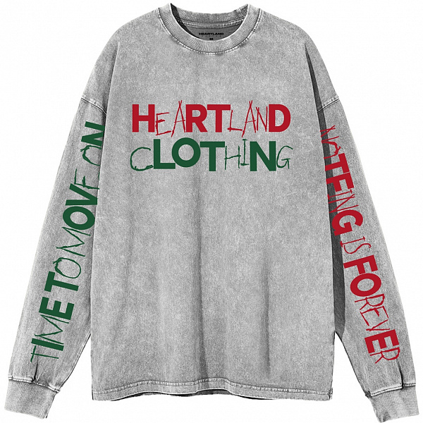 Лонгслив HEARTLAND FASHION LIGHT GRAY GARMENT DYED 250G