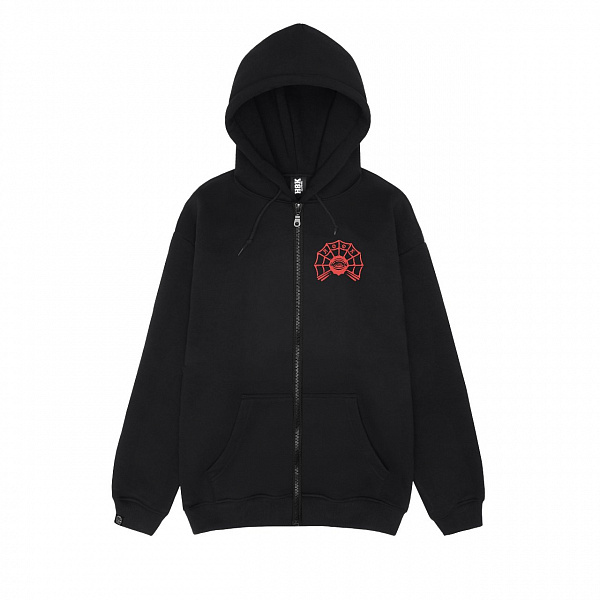 Худи HOOK зип «Паук» черный