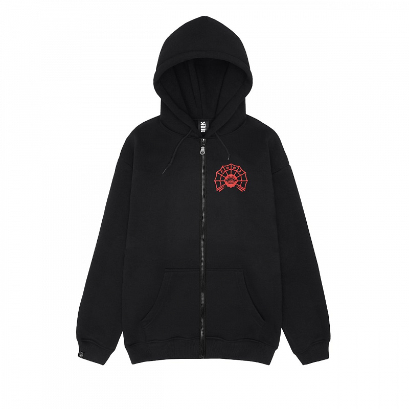 Худи HOOK зип «Паук» черный
