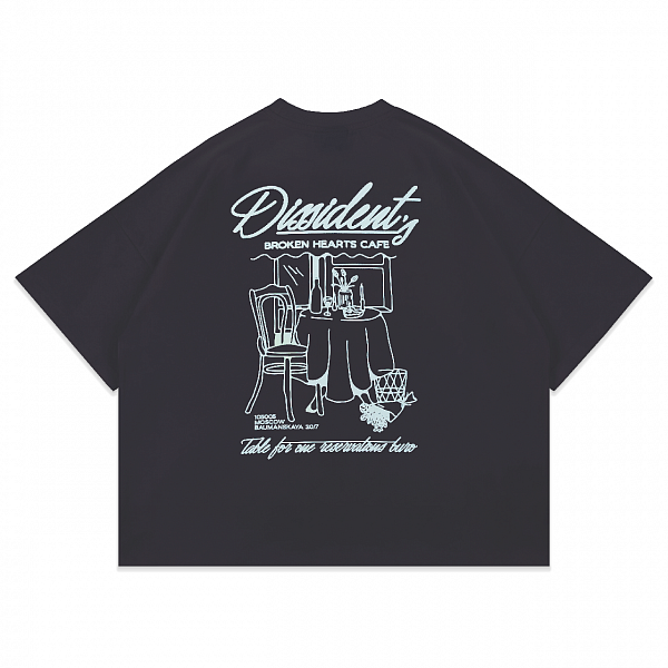 Футболка Dissident "Table for one" темно-серая