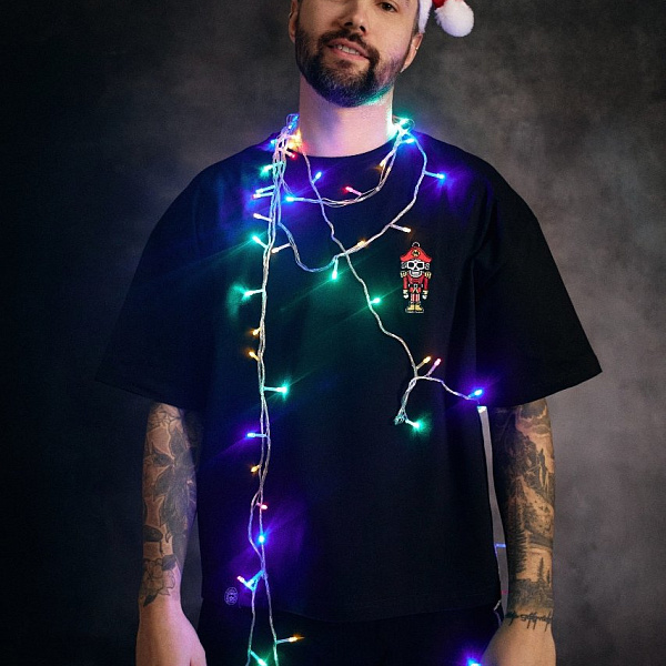 Футболка MEDOOZA boxy "Щелкунчик" черный