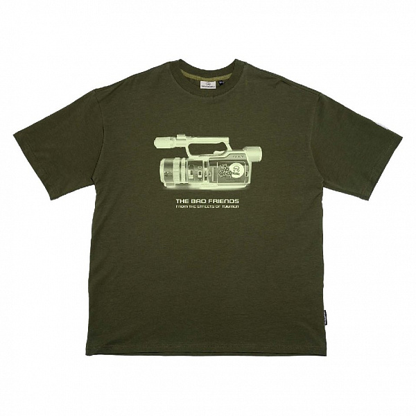 Футболка THE BAD FRIENDS "Камера" 200гр хаки