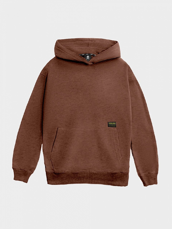 Худи HARD LUNCH BASIC начес коричневый