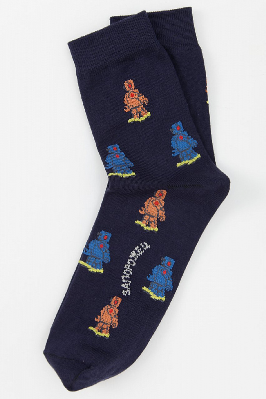 Носки ЗАПОРОЖЕЦ Роботы (Синий (Темно-Синий)