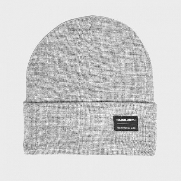 Шапка HARD LUNCH Beanie classic серый меланж
