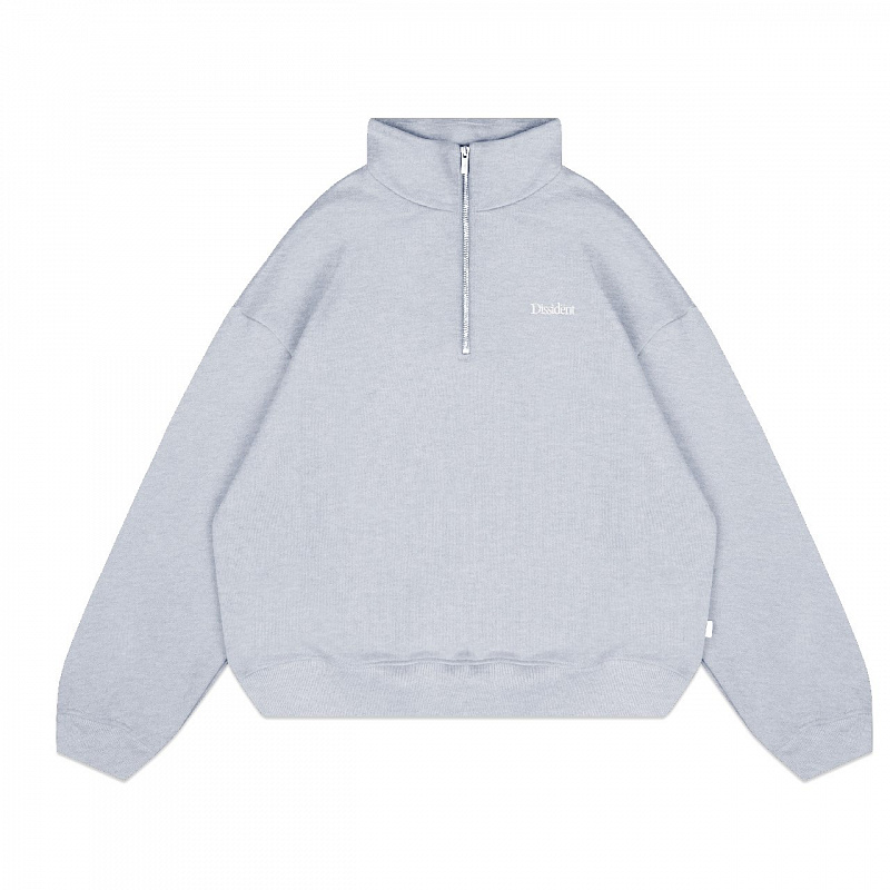 Толстовка Dissident "OG Logo" Half-Zip серый меланж