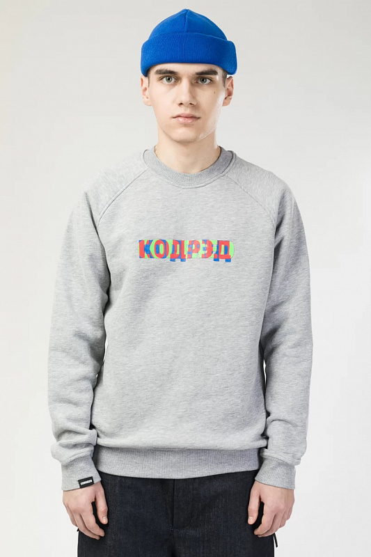 Толстовка CODERED крюнек Firm RGB Pair Серый Меланж