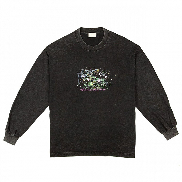 Лонгслив MAGAMAEV Blossom black dyed