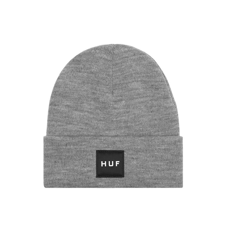 Шапка HUF ESSENTIALS BOX LOGO BEANIE GREY HEATHER