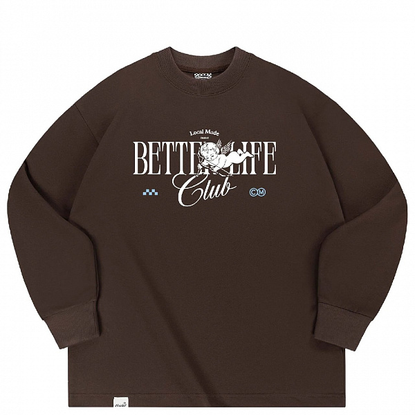 Лонгслив HAIDED BETTER LIFE RLXD FIRM coffee.bean кофейный