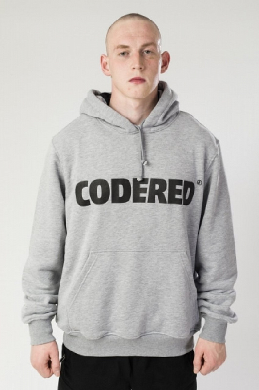 Толстовка CODERED Base Hoodie Wide Summer Серый Меланж Oversize Logo R