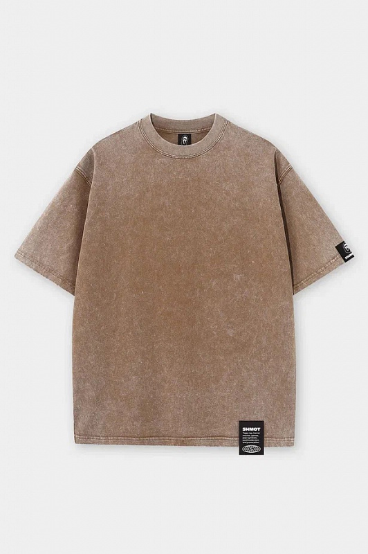 Футболка SHMOT "BLANK", GARMENT DYE бежевый