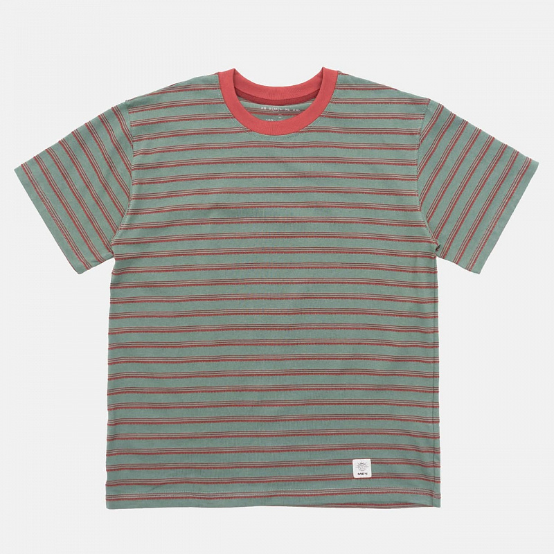 Футболка МЕЧ BASIC STRIPES Sage/Vermilion зеленый
