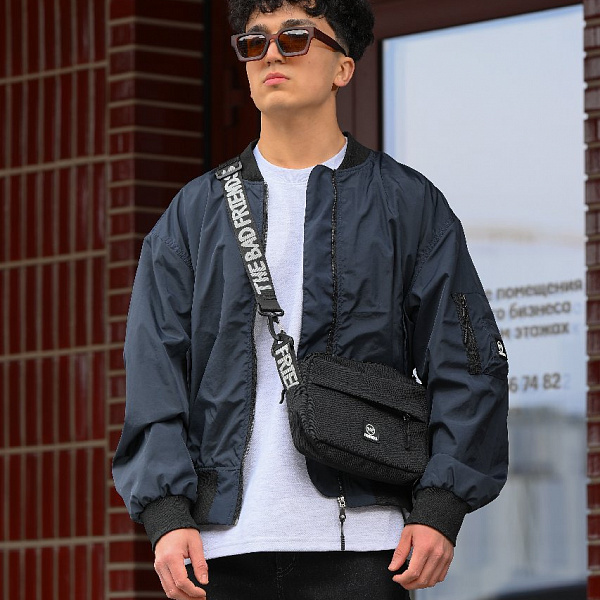 Бомбер THE BAD FRIENDS Basic Light Jacket синий