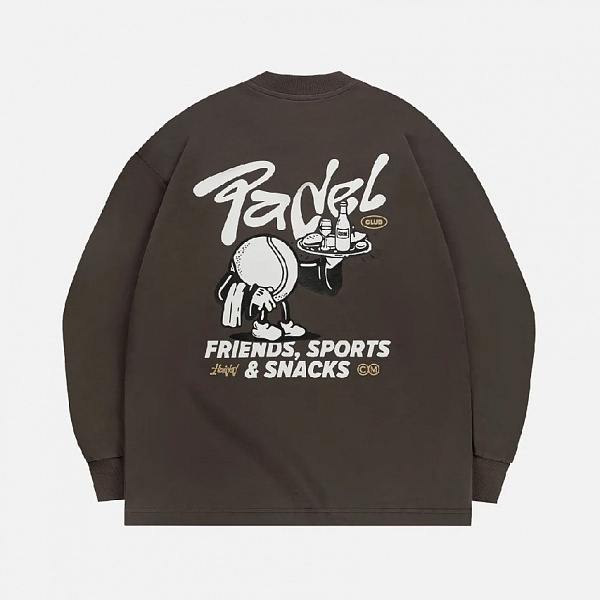 Лонгслив HAIDED PADEL RLXD FIRM moro темно-коричневый