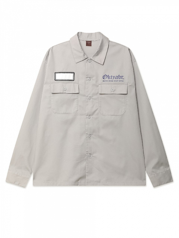 Рубашка ОКТЯБРЬ WORK LS SHIRT GRAY SILVER
