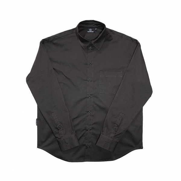 Рубашка THE BAD FRIENDS bad one single pocket пичсофт темно-серый