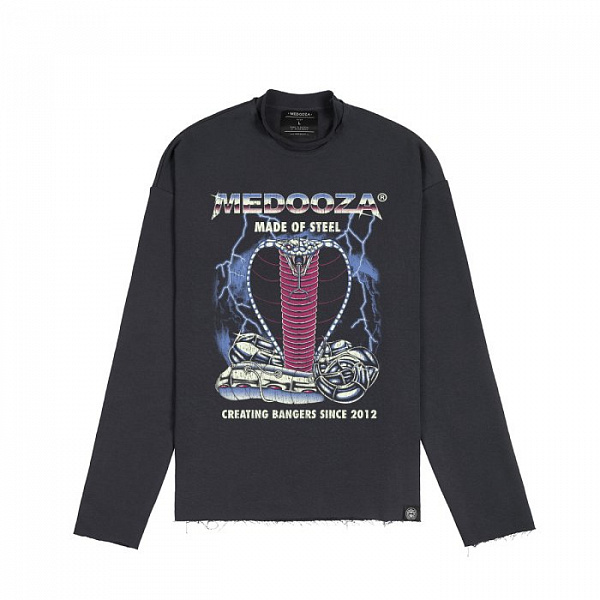 Свитшот MEDOOZA Ripped "Metal Cobra" графит