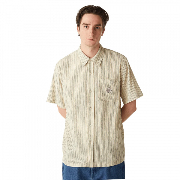 Рубашка HUF APOLLO S/S STRIPED SHIRT NATURAL
