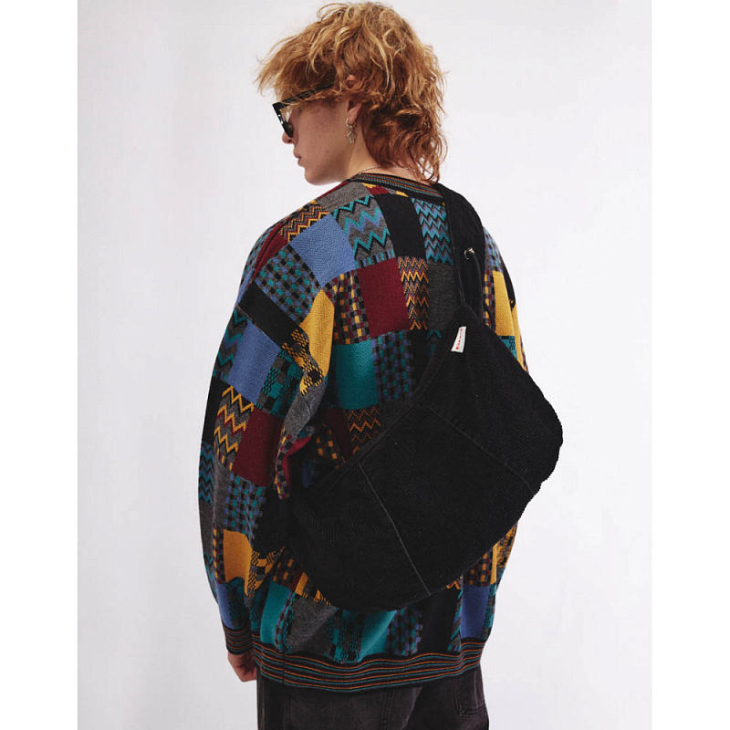 Сумка БИЧ Вельветовая кросс-боди чёрный