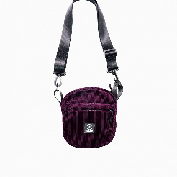 Сумка THE BAD FRIENDS Shoulder bag L black sling вельвет фиолетовый