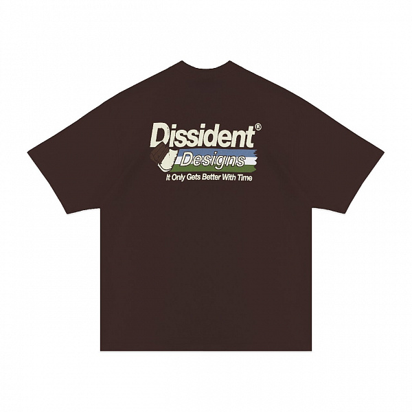 Футболка Dissident "Print Works" коричневая