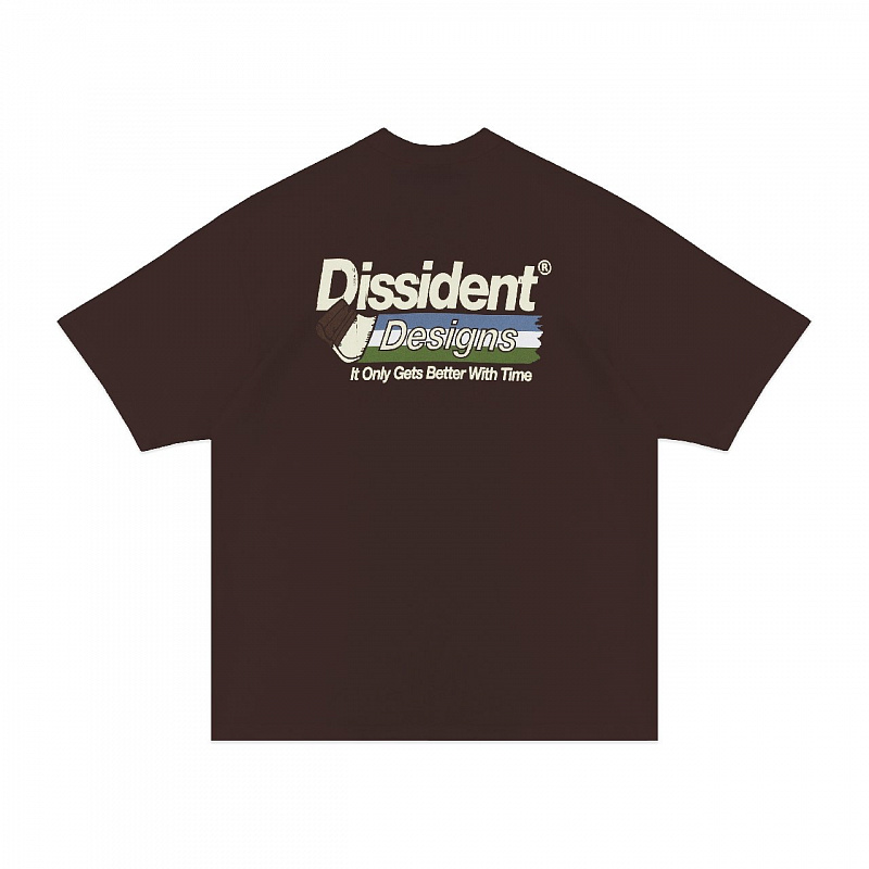 Футболка Dissident "Print Works" коричневая