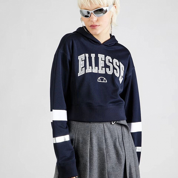 Худи ELLESSE женское Capricia Crop Hoody navy темно-синий