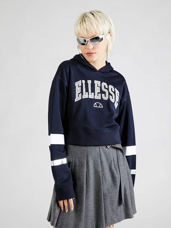 Худи ELLESSE женское Capricia Crop Hoody navy темно-синий