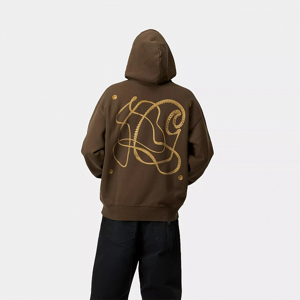 Худи CARHARTT WIP Hooded Charm Link Sweat LIBERICA / GOLD (STONE WASHED)