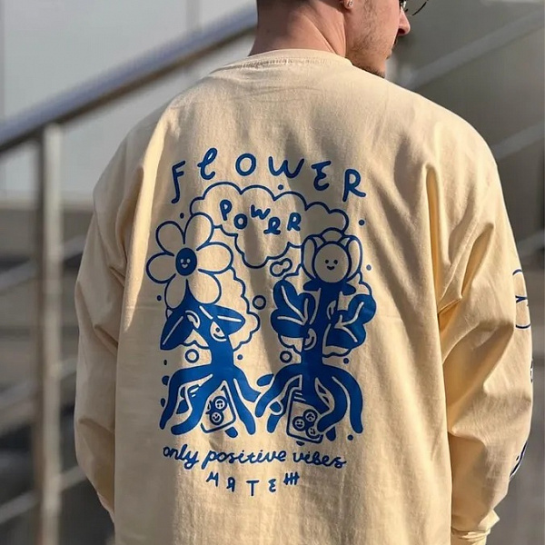 Лонгслив МЯТЕЖ "FLOWER" biege