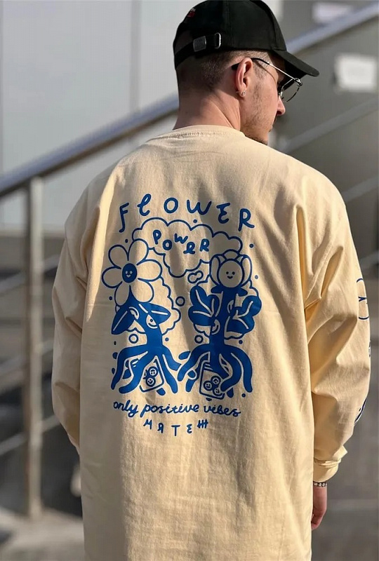 Лонгслив МЯТЕЖ "FLOWER" biege