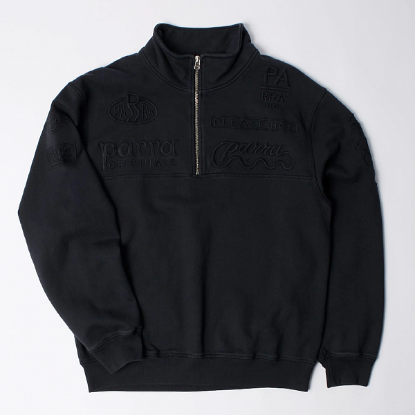 Толстовка на молнии BY PARRA Media training quarter zip pullover BLACK