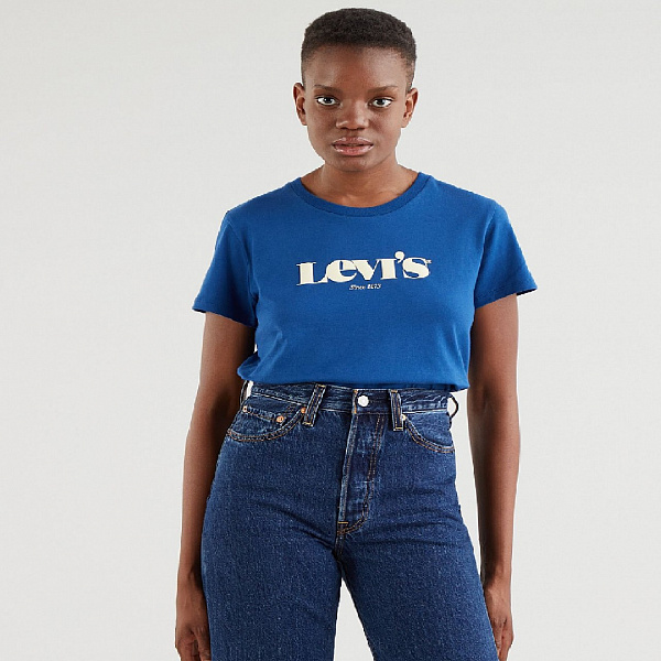 Футболка LEVIS w The Perfect Tee синий
